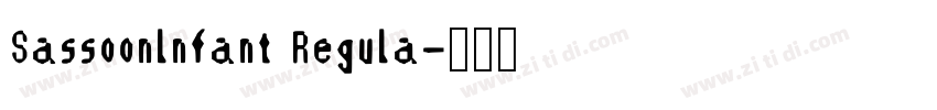 Sassoonlnfant Regula字体转换